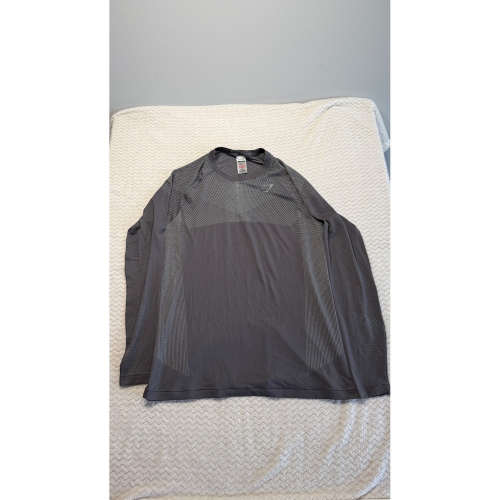 Gymshark Apex Seamless Long Sleeve Shirt Mens XL Grey Performance A1A8H